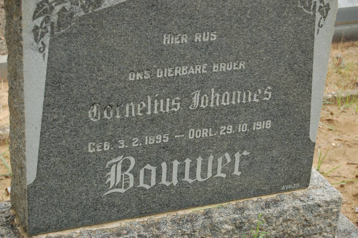BOUWER Cornelius Johannes 1895-1918