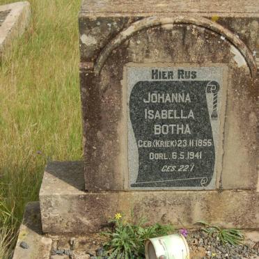 BOTHA Johanna Isabella nee KRIEK 1855-1941