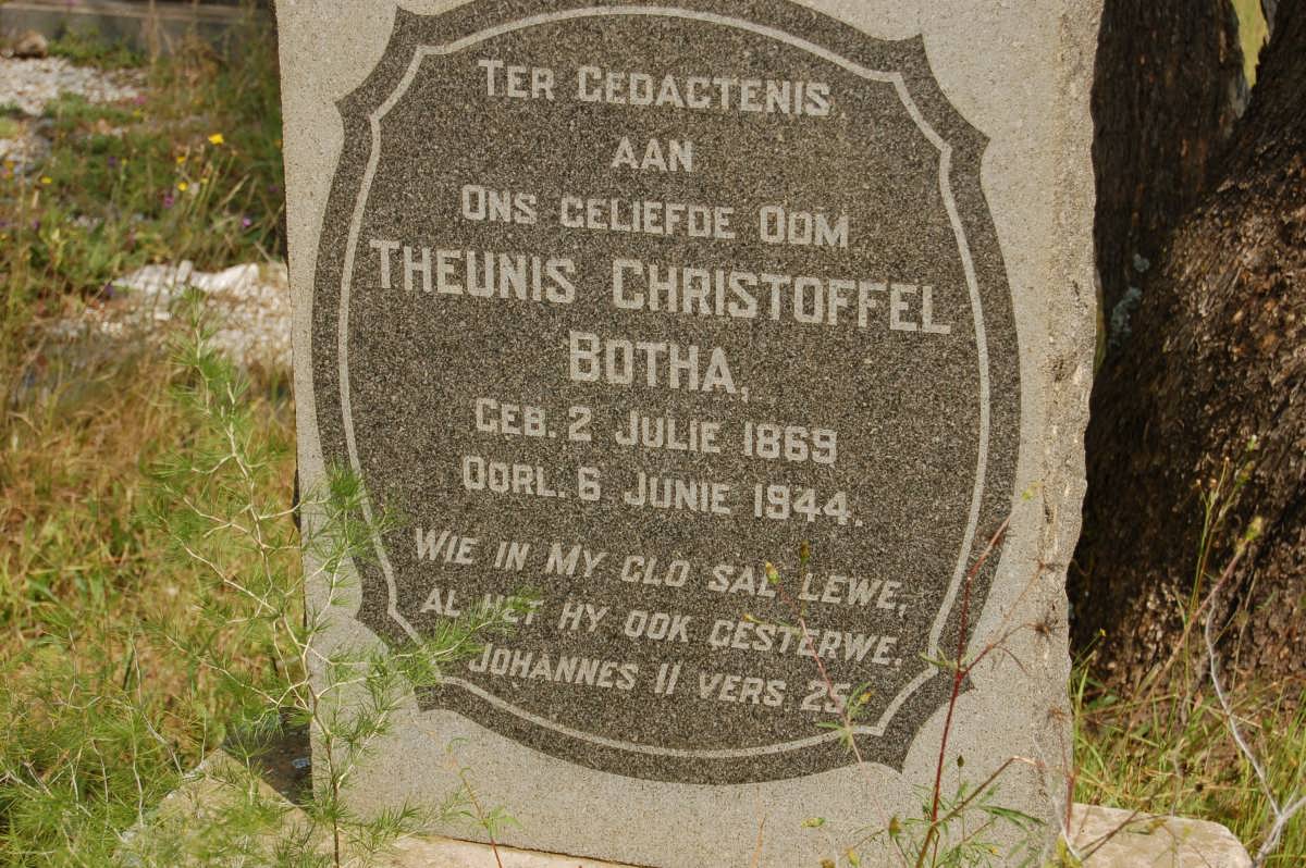 BOTHA Theunis Christoffel 1869-1944