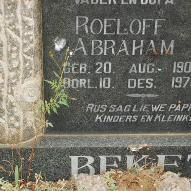 BEKET Roeloff Abraham 1902-1970