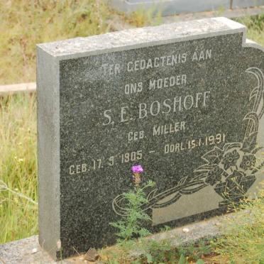 BOSHOFF S.E. nee MILLER 1905-1991