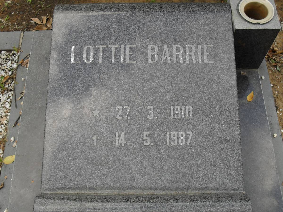 BARRIE Lottie 1910-1987