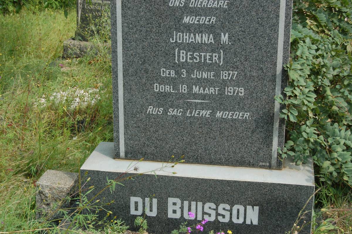 BUISSON Johanna M., du nee BESTER 1877-1979