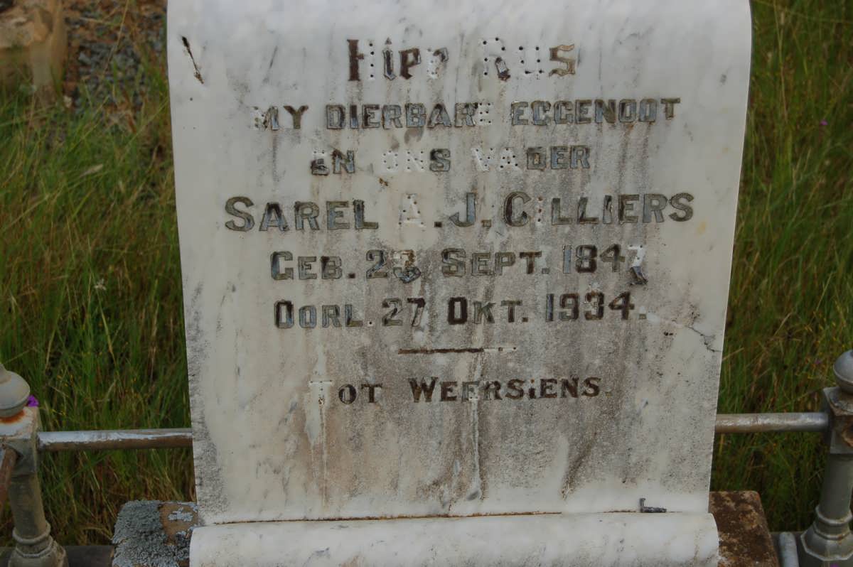 CILLIERS Sarel A.J. 1847-1934