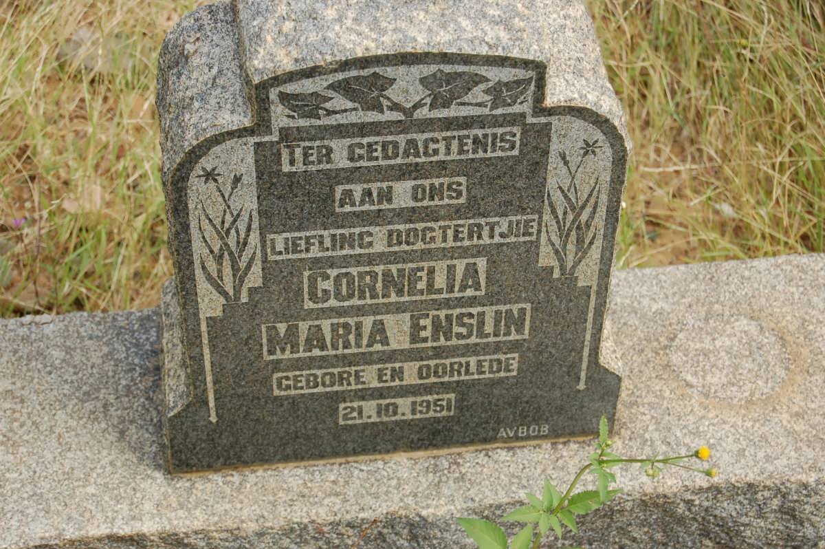ENSLIN Cornelia Maria 1951-1951
