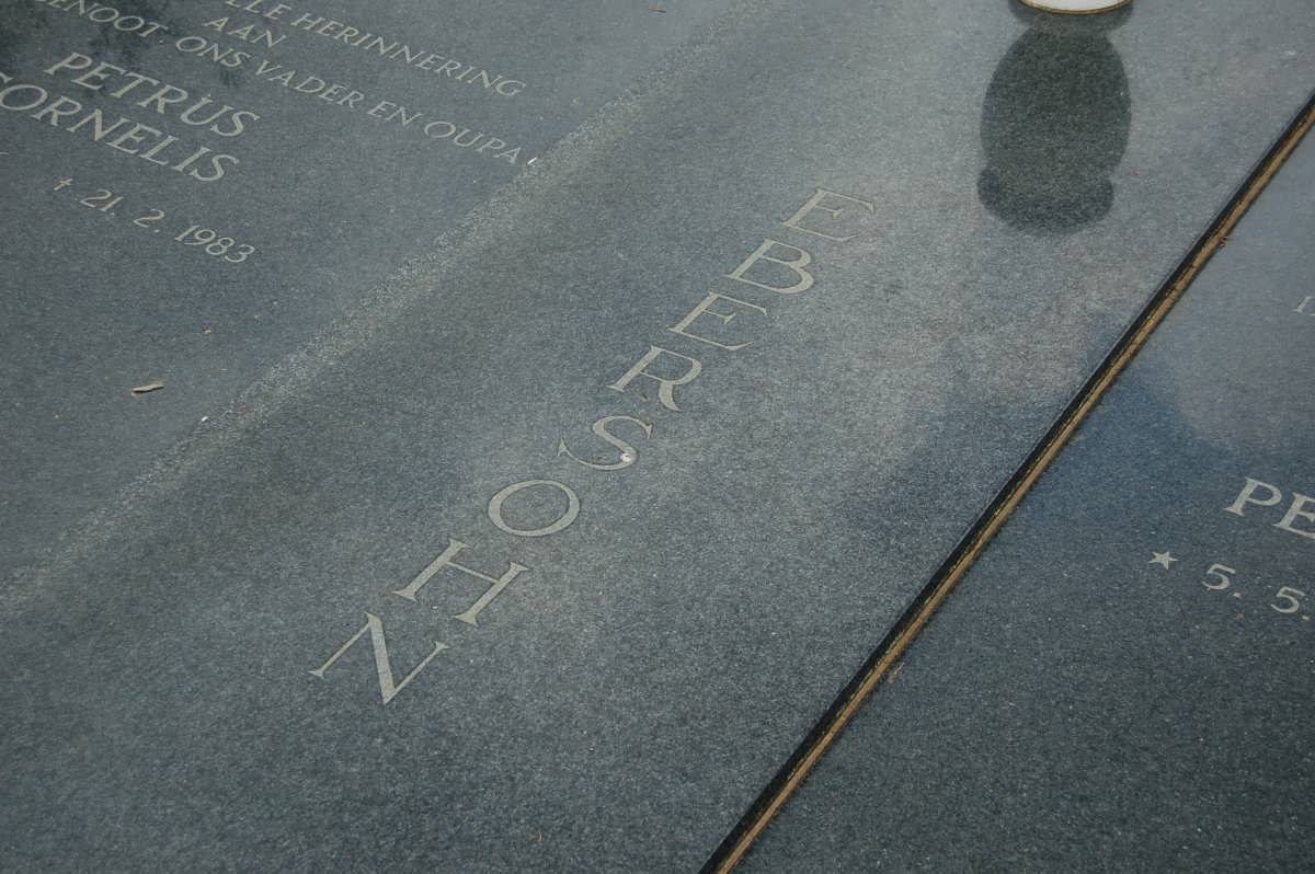 EBERSOHN Petrus Cornelis -1983 &amp; Susanna Petronella G. STORM 1905-2003 