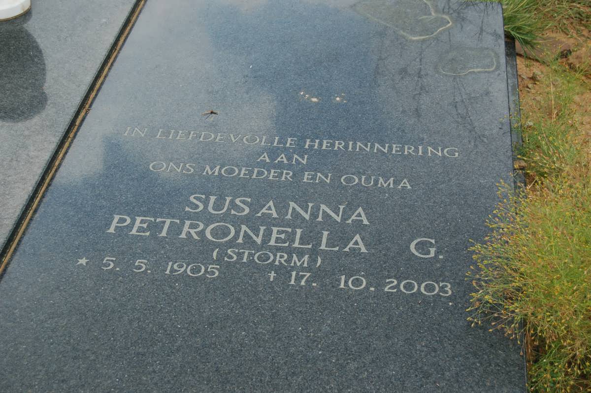 EBERSOHN Petrus Cornelis -1983 &amp; Susanna Petronella G. STORM 1905-2003