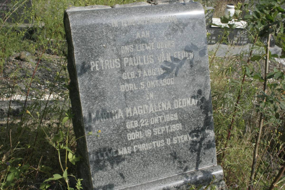 EEDEN Petrus Paulus, van 1868-1900 &amp; Martha Magdalena  Dednam 1869-1951