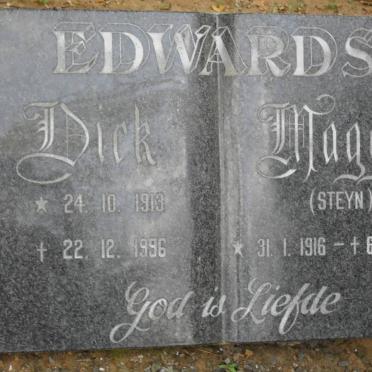 EDWARDS Dick 1913-1996 &amp; Maggie STEYN 1916-2003