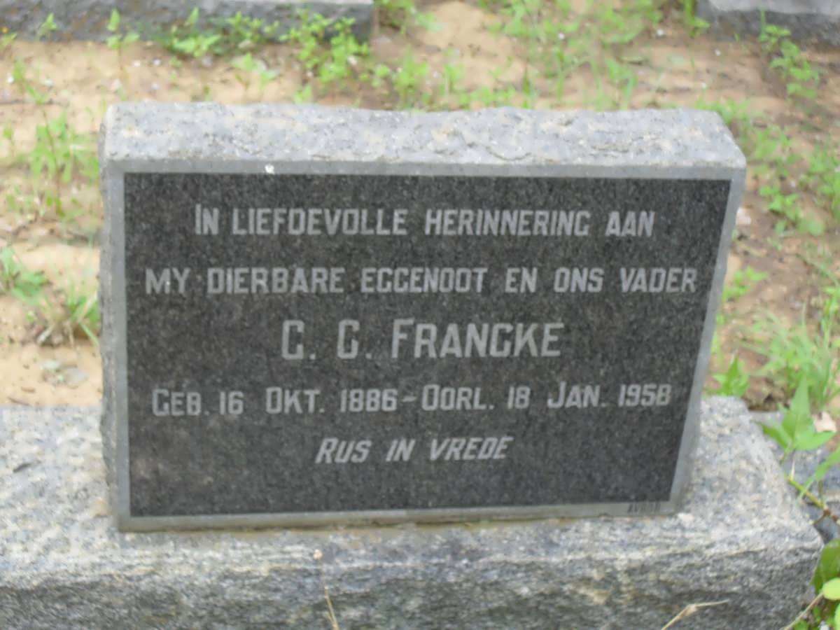 FRANCKE G.C. 1886-1958