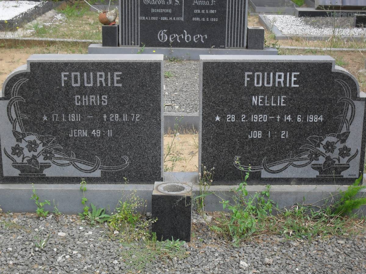 FOURIE Chris 1911-1972 &amp; Nellie 1920-1984