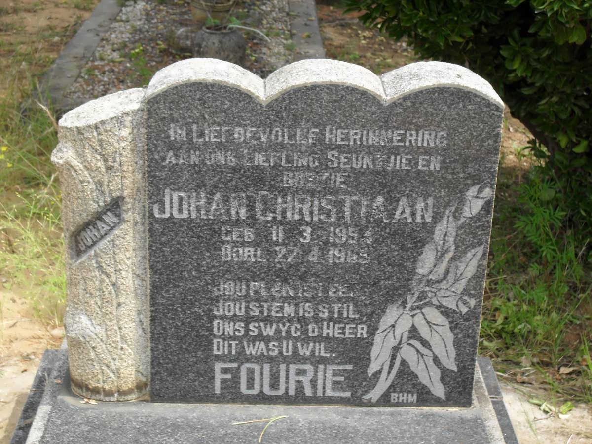 FOURIE Johan Christiaan 1954-1965