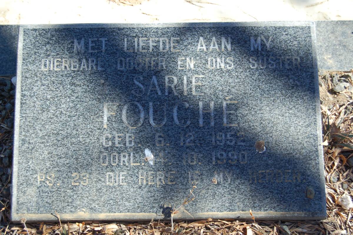 FOUCHE Sarie 1952-1990