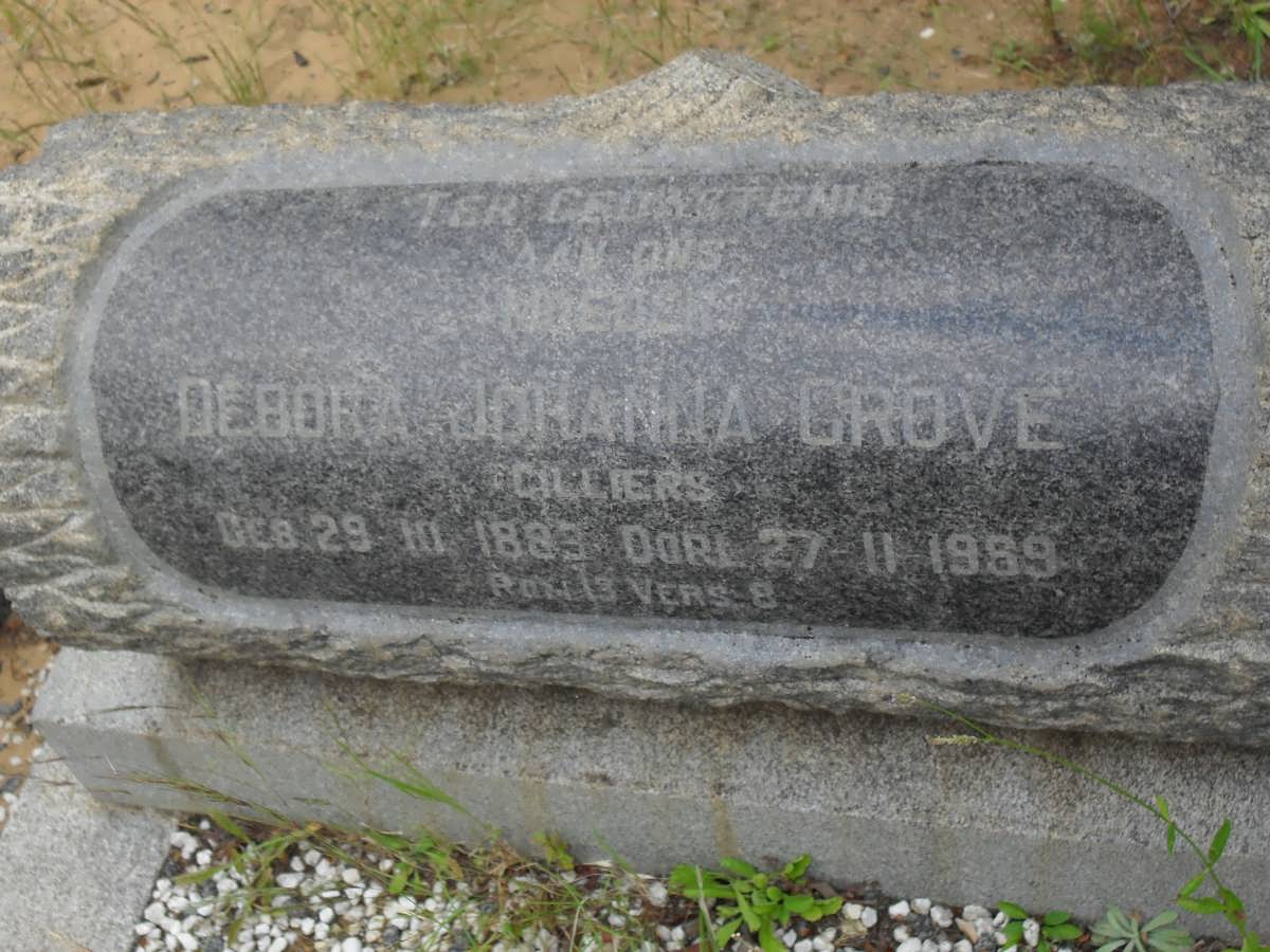 GROVE Debora Johanna nee CILLIERS 1883-1989