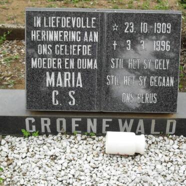 GROENEWALD Maria C.S. 1909-1996