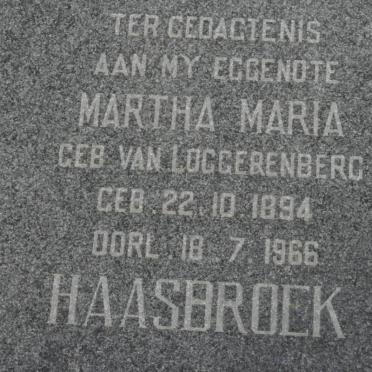 HAASBROEK Martha Maria nee VAN LOGGERENBERG 1894-1966