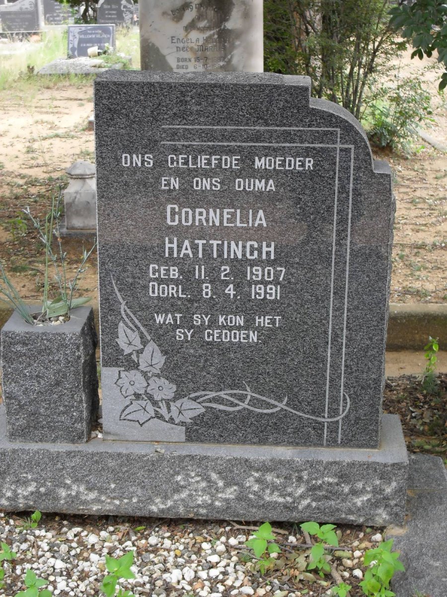 HATTINGH Cornelia 1907-1991