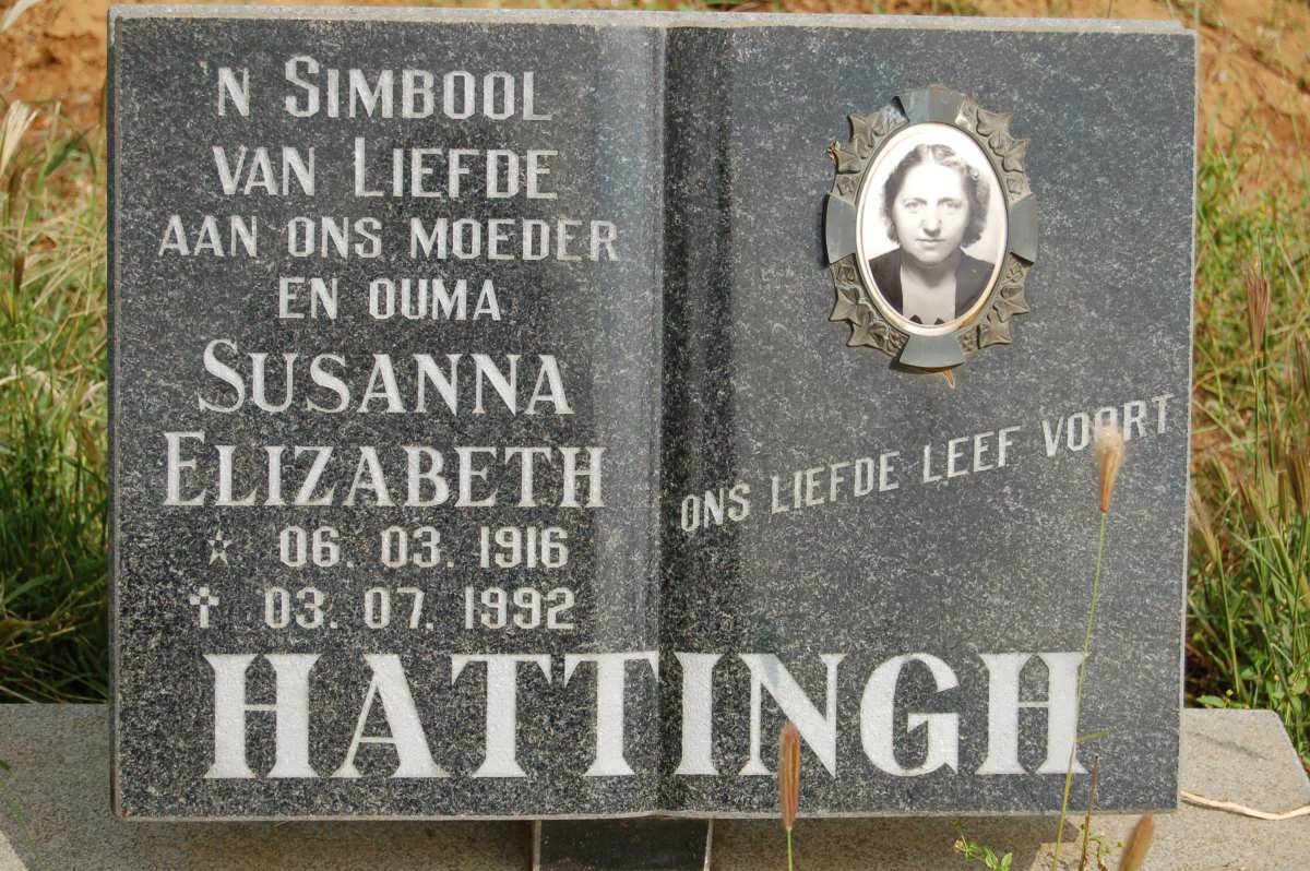 HATTINGH Susanna Elizabeth 1916-1992