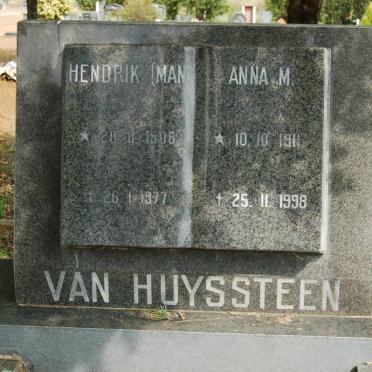 HUYSSTEEN Hendrik, van 1906-1977 &amp; Anna M. 1911-1998