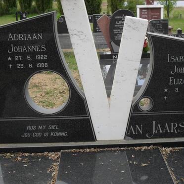 JAARSVELDT Adriaan Johannes, van 1922-1988 &amp; Isabella Johanna Elizabeth 1929-