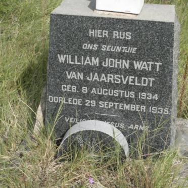 JAARSVELDT William John Watt, van 1934-1935