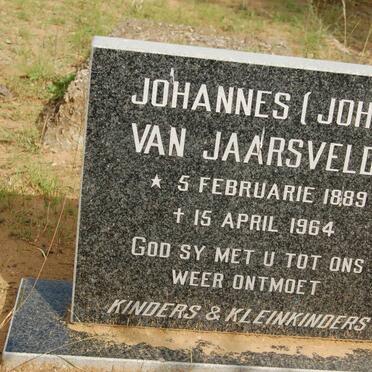 JAARSVELDT Johannes, van 1889-1964