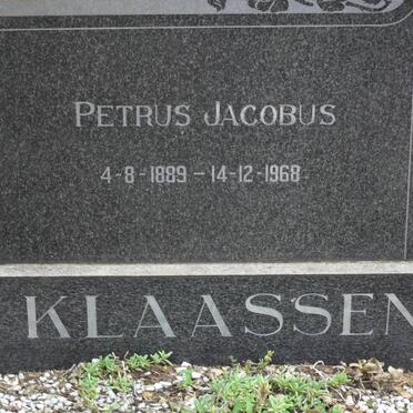 KLAASSEN Petrus Jacobus 1889-1968