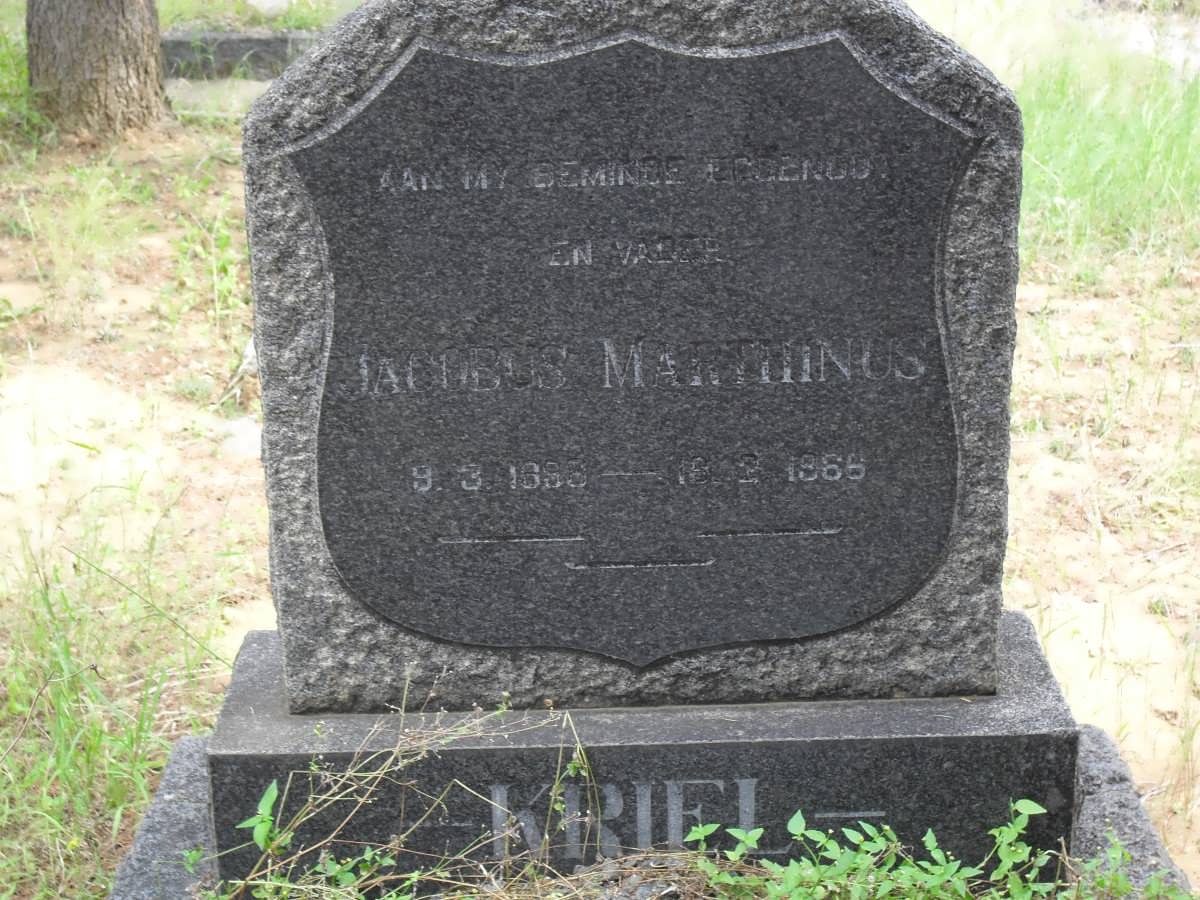 KRIEL Jacobus Marthinus 1898-1965