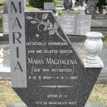 KRIEK Maria Magdalena nee VAN HUYSSTEEN 1909-1987