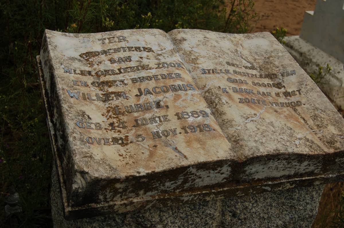 LUBBE Willem Jacobus 1889-1918