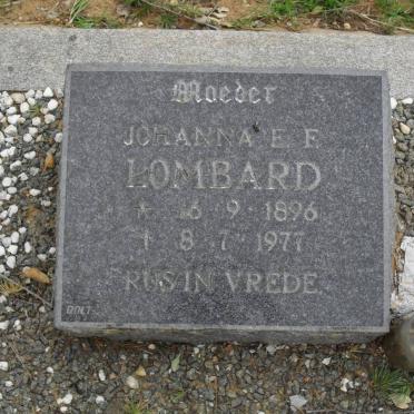 LOMBARD Johanna E.F. 1896-1977
