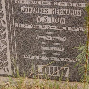 LOUW Johannes Hermanus V.S. 1885-194?