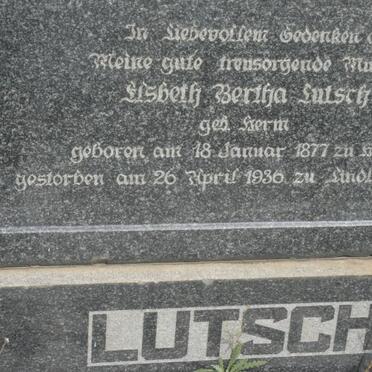 LUTSCH Esbeth Bertha nee HERM 1877-1936