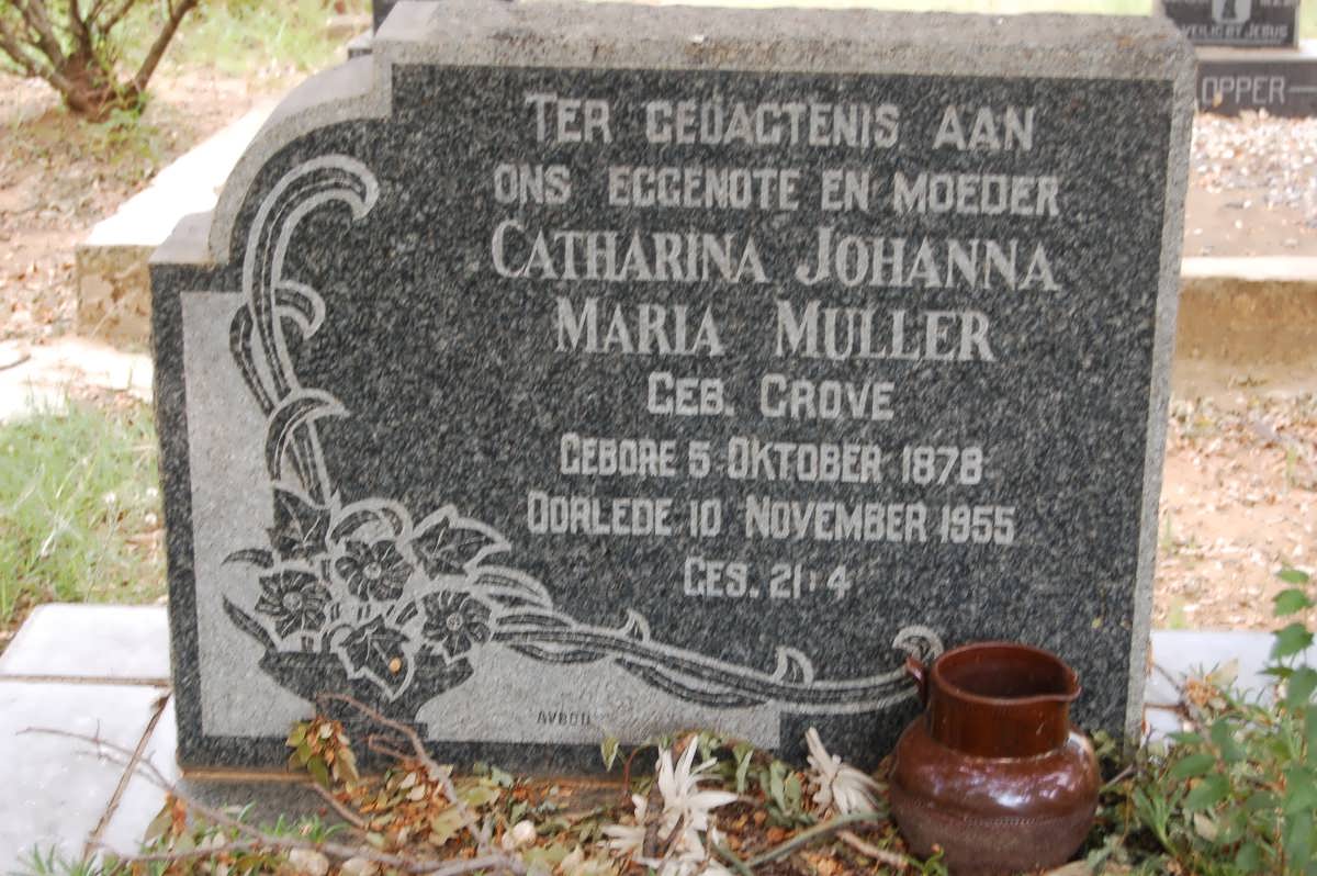 MULLER Catharina Johanna Maria nee GROVE 1878-1955