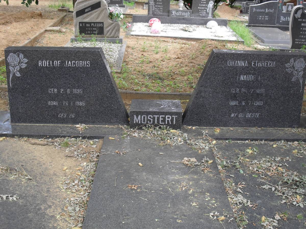 MOSTERT Roelof Jacobus 1895-1985 &amp; Johanna Ethrecia NAUDE 18?6-1980