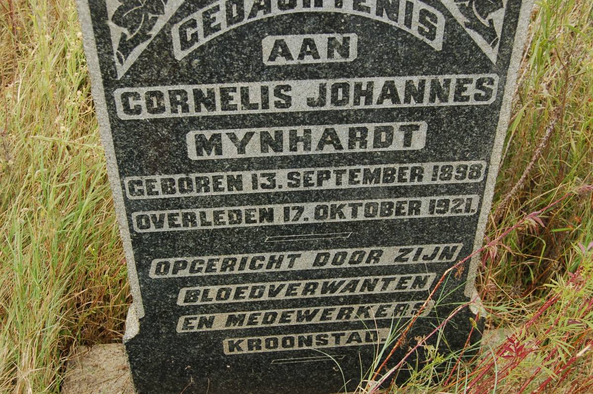 MYNHARDT Cornelis Johannes 1898-1921