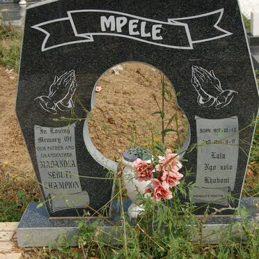 MPELE Mabandla Sebuti Champion 1937-2003