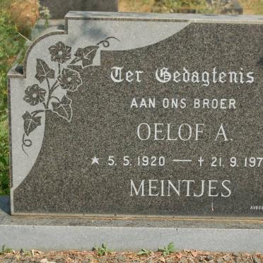 MEINTJES Oelof A. 1920-1973