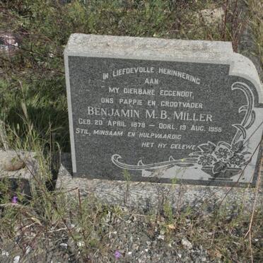 MILLER Benjamin M.B. 1878-1956
