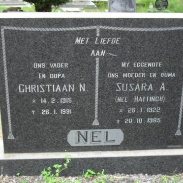NEL Christiaan N. 1915-1991 &amp; Susara A. HATTINGH 1922-1985