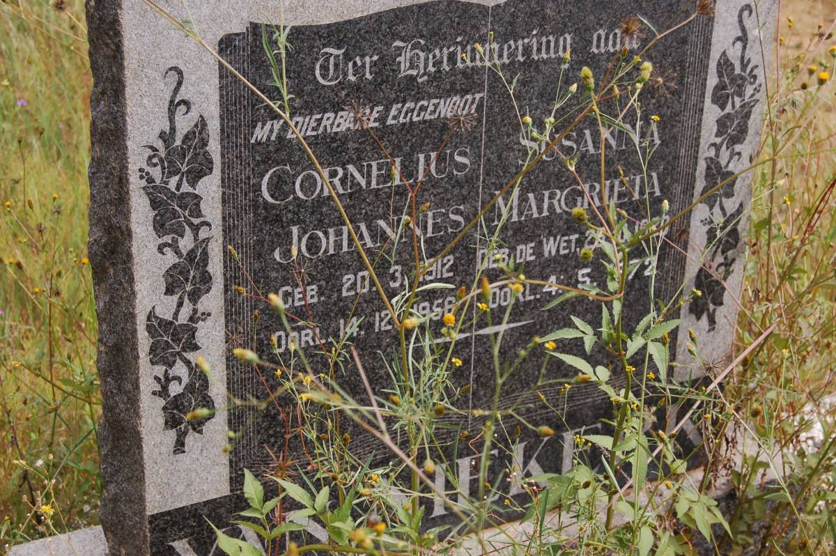 NIEKERK Cornelius Johannes, van 1912-195? &amp; Susanna Magrieta DE WET -1972