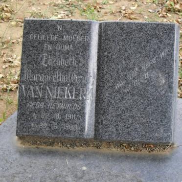 NIEKERK Elizabeth Margaretha, van nee REYNOLDS 1911-1988