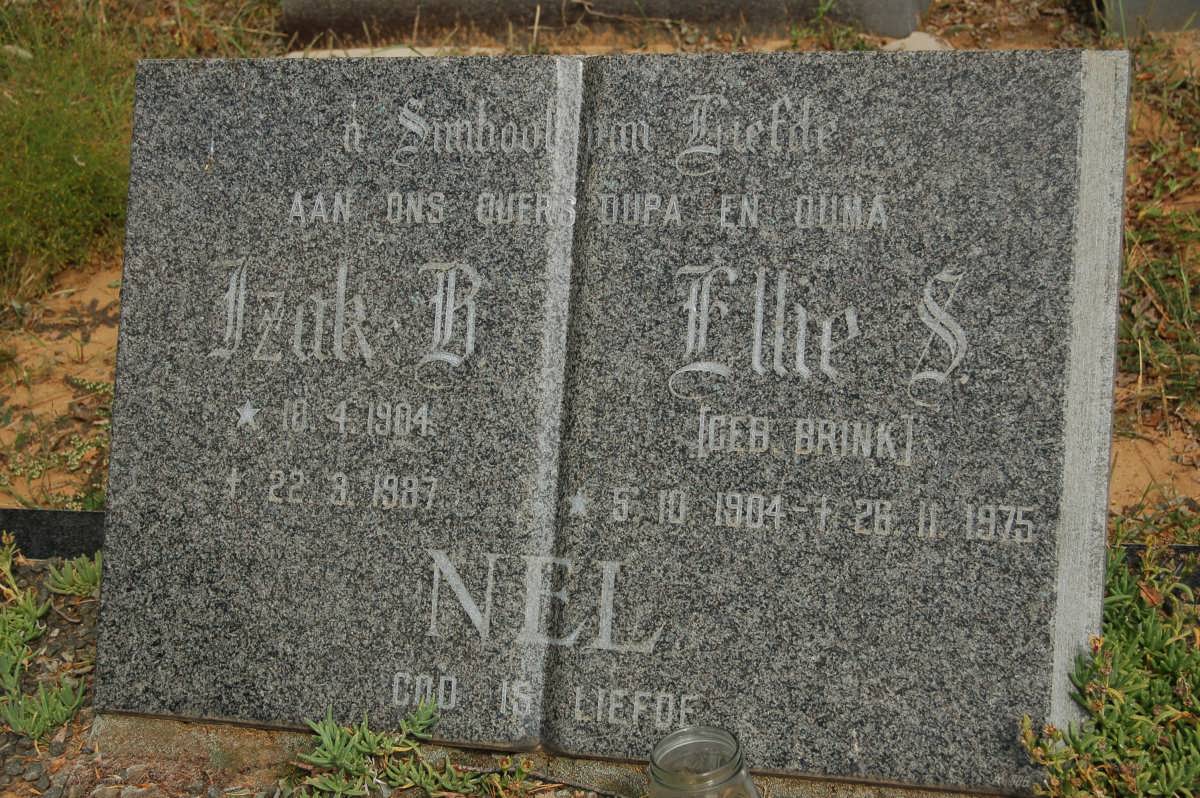 NEL Izak B. 1904-1987 &amp; Ellie S. BRINK 1904-1975