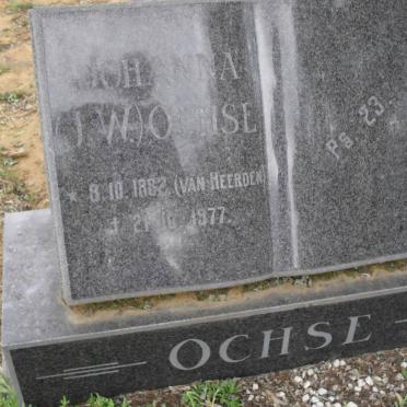 OCHSE J.W. nee VAN HEERDEN 1882-1977