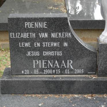 PIENAAR Elizabeth nee VAN NIEKERK 1900-2005