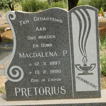 PRETORIUS Magdalena P. 1897-1990