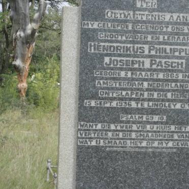 PASCH Hendrikus Philippus Joseph 1865-1936