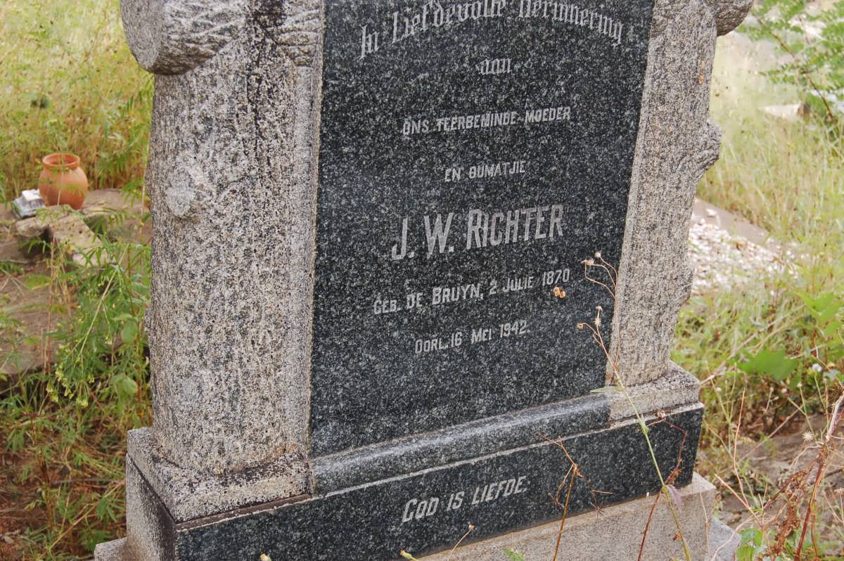 RICHTER J.W. nee DE BRUYN 1870-1942