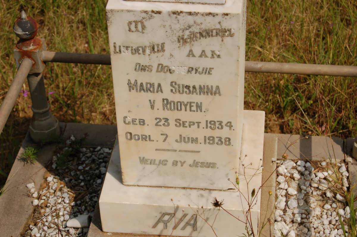 ROOYEN Maria Susanna, v. 1934-1938