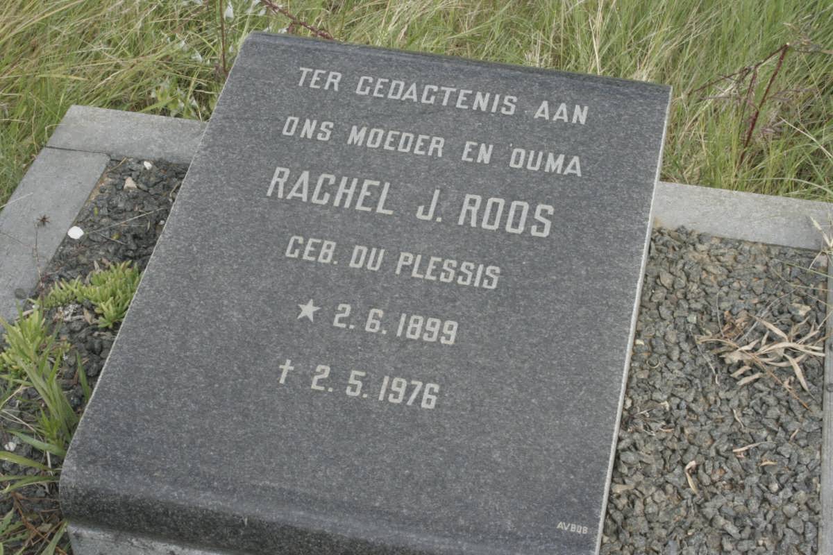 ROOS Rachel J. nee DU PLESSIS 1899-1976